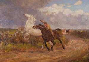 逃げる 馬