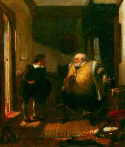 Falstaff and Simple (from 'The Merry Wives of Windsor' by William Shakespeare)