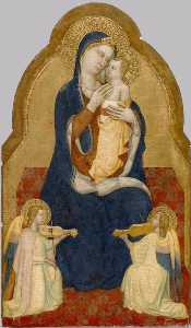 madonna col bambino con angeli