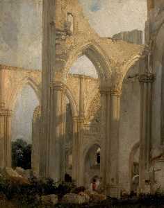 Ruines de d l'abbaye St Bertin , St Omer , France ( Transept de l Abbaye de st Bertin , St Omer , France )