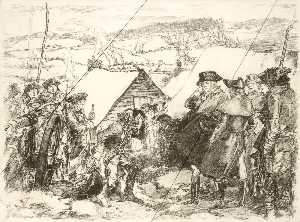 Washington at Valley Forge (cancelled plate from the portfolio The Bicentennial Pageant of George Washington )