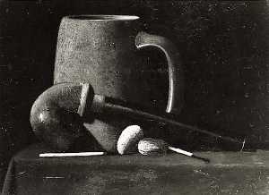 Mug, Pipe and Matches, (painting)