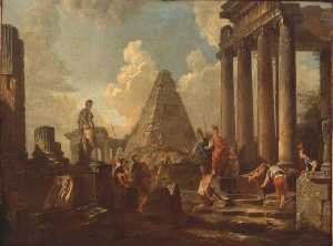 Alexandre le Grandioso delante le tombeau d'Achille