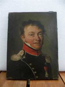Portrait d'un officier d'infanterie legere (titre moderne) officier (titre ancien)