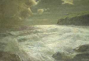 Un costiera  veduta  con  Un  Faro
