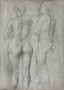 Two Figures with Folded Arms