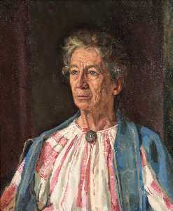 Old Woman in a Blue Cardigan