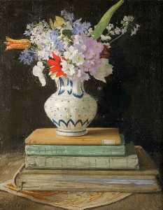 Flower Piece with Books