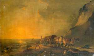 Sea Shore with Horse and Cart