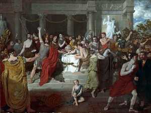 Bruto Esortando i romani di vendetta la morte di Lucrezia