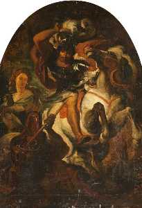 santo george e il drago ( dopo peter Paolo Rubens )