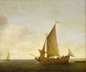 一个 荷兰  游艇  从  泽兰