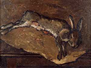 Dead Hare in Brown Paper