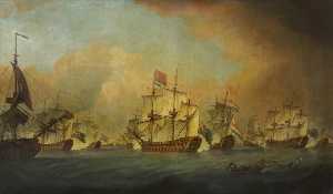 la batalla de el dogger Banco , 5 Agosto de 1781