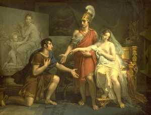 Alexandre le Grandioso cédant campaspe un Apelle