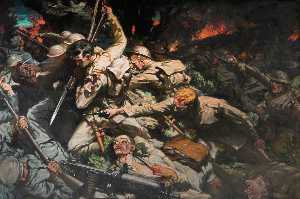The Welsh Division at Mametz Wood, 1916 (detail)