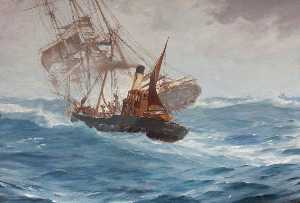 il salvataggio del 'Anna Mathilda' del Trawler 'Clyde' , GY 317