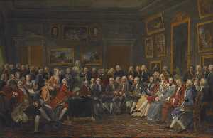 Première conférence chez chez Madame Geoffrin de L'orphelin de la Échine , en 1755