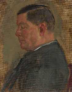 Sir Eric Campbell Geddes (1875–1937), 1st Lord of the Admiralty (preparatory study for 'The Supreme War Council in Session at Versailles on 3rd July 1918')
