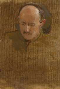 Lieutenant Colonel Maurice Hankey (1877–1963), Secretary of the War Cabinet (preparatory study for 'The Supreme War Council in Session at Versailles on 3rd July 1918')