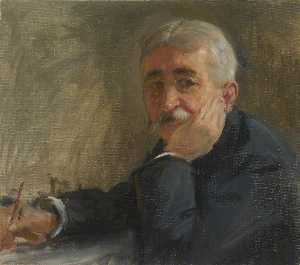 Stephen Pichon (1857–1933), French Foreign Minister (preparatory study for 'The Supreme War Council in Session at Versailles on 3rd July 1918' and 'Armistice Meeting 3rd and 4th November 1918')