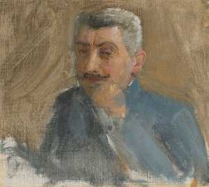 Major Lacombe, Chief of French Staff (preparatory study for 'The Supreme War Council in Session at Versailles on 3rd July 1918' and 'Armistice Meeting 3rd and 4th November 1918')