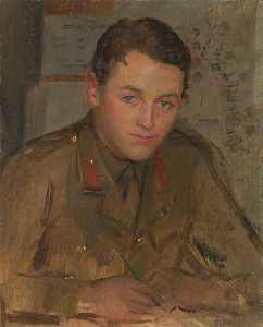 Captain John Henry Bevan (1894–1978), Intelligence Official (preparatory study for 'The Supreme War Council in Session at Versailles on 3rd July 1918')