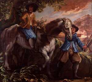 le roi charles ii sur humphrey Penderel's cheval de moulin