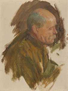 General Tasker H. Bliss (1853–1930), US Military Representative (preparatory study for 'The Supreme War Council in Session at Versailles on 3rd July 1918')