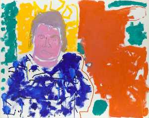 A. S. Byatt (Portrait of A S Byatt Red, Yellow, Green and Blue 24 September 1997)