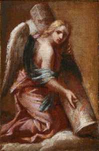 An Angel Holding the Column