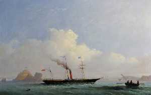 The 'Ladybird' Steamship off Elizabeth Castle