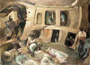 Malta, the Hypogeum People of Paula Sheltering during a Raid