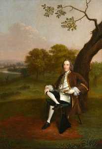 Portrait of a Gentleman Sitting under a Tree (said to be Sir James Burrow, 1701–1782, FRS, FSA)
