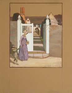 A Woman and Child before the Gates of a House, St Kitts
