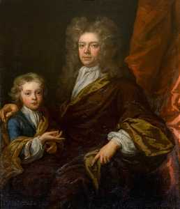 尊敬 先生 大卫 达尔林普尔 , Bt , 年轻 儿子 的 1st 子爵 楼梯 , 和他的 儿子 先生 詹姆斯 达尔林普尔 , Bt