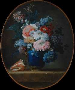花の花瓶 と  巻き貝  シェル