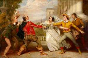il duello tra sir Toby e sebastian ( da william Shakespeare's 'Twelfth Night' , atto iv , Scena ii )
