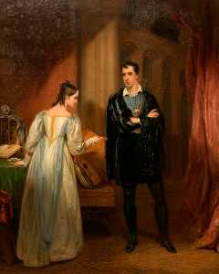 charles mayne Junge ( 1777–1856 ) , wie hamlet und mary glover als ophelia im 'Hamlet' von william shakespeare