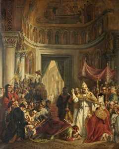 la presentazione del Imperatore Barbarossa a papa alessandro iii