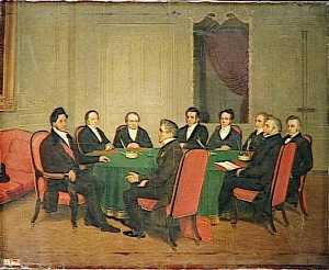 CONSEIL DES MINISTRES PRESIDE PAR LE ROI LOUIS PHILIPPE AU CHATEAU DE CHAMPLATREUX.11 AOUT 1838