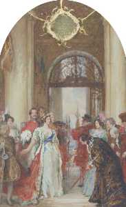 Study for 'The Opening of the Royal Exchange by Queen Victoria, 1844'