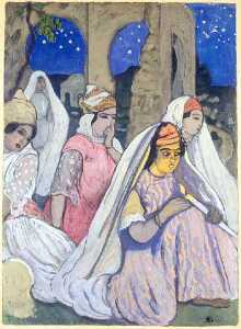 Femmes en pèlerinage au marabout (ou Le tombeau de la sultane)