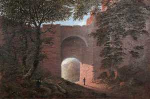 Robert Burns at Rosslyn Castle (painted from a sketch by the artist's father, Alexander Nasmyth)
