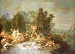 Hercule assommant les soldats de Busiris Hercule et les Nymphes (Titre ancien) Hercule et les filles de Stymphalos (Titre ancien)