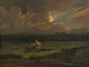 A Soldier and His Wife and Child in a Stormy Landscape