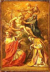 Le Christ soutenu par la Vierge adoré par saint Charles Borromée et saint Philippe Neri
