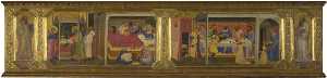 从场景的 生命  圣约翰  的  浸礼者 Predella 板