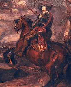 Study of Velazquez, Gaspar De Guzman Conde Duque de Olivares on Horseback, (painting)
