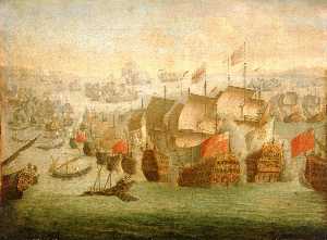 Битва самого  Малага  13   август  1704
